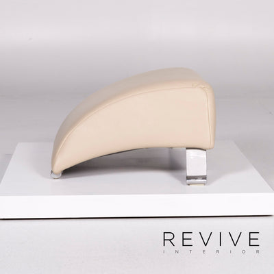 Rolf Benz 322 Leder Hocker Beige #10554