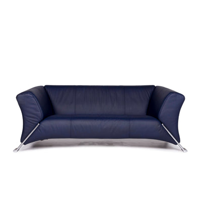 Rolf Benz 322 Leder Sofa Blau Zweisitzer Couch #10517