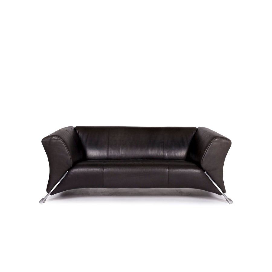 Rolf Benz 322 Leder Sofa Grau Anthrazit Dreisitzer Couch #11067