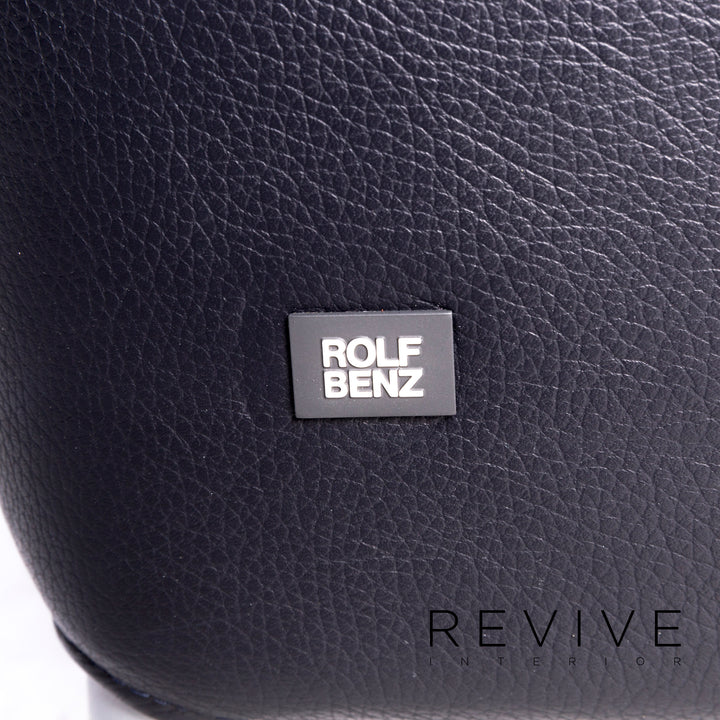 Rolf Benz 3300 Leather Armchair Dark Blue Armchair #8960
