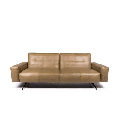 Rolf Benz 50 Leder Sofa Olivgrün Grün Dreisitzer Funktion Couch #11453