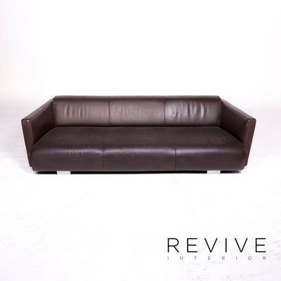 Rolf Benz 6300 Designer Leder Sofa Braun Dreisitzer Couch #8843