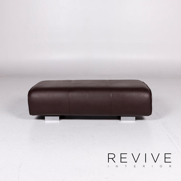 Rolf Benz 6300 Leder Hocker Braun Ottoman #11060