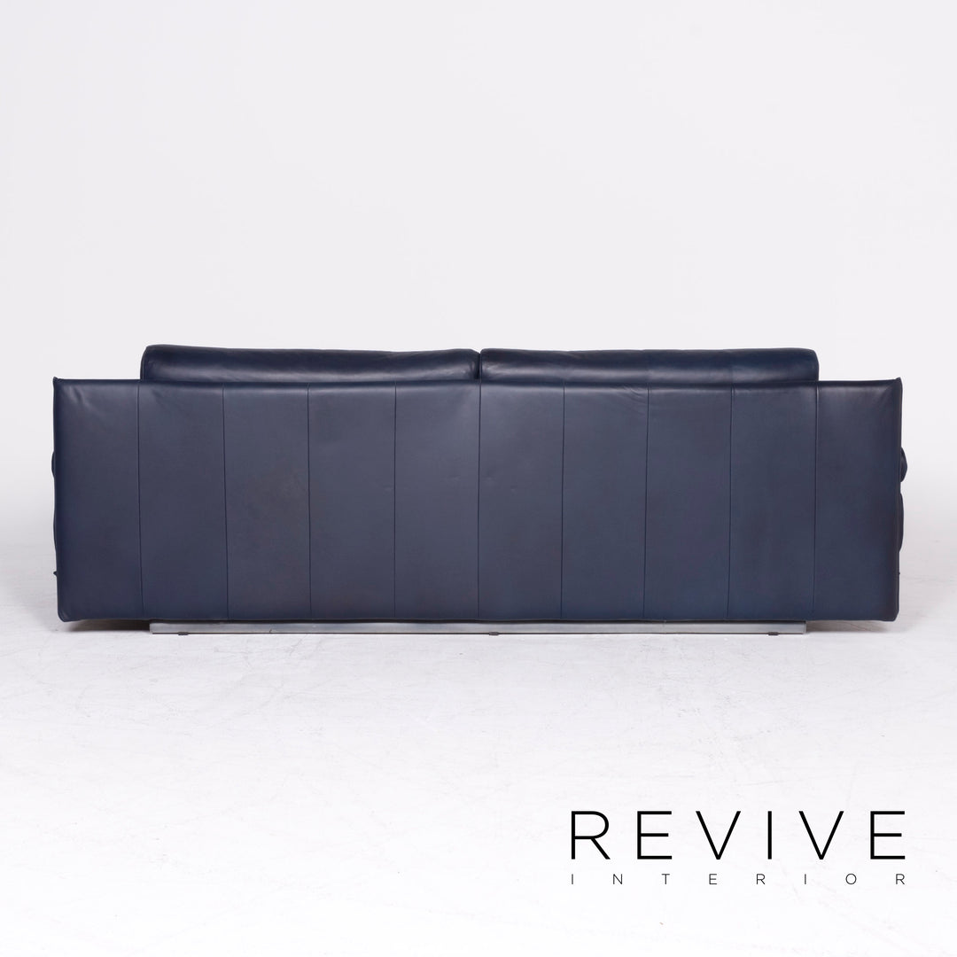 Rolf Benz 6500 designer leather sofa blue genuine leather three-seater couch #8154