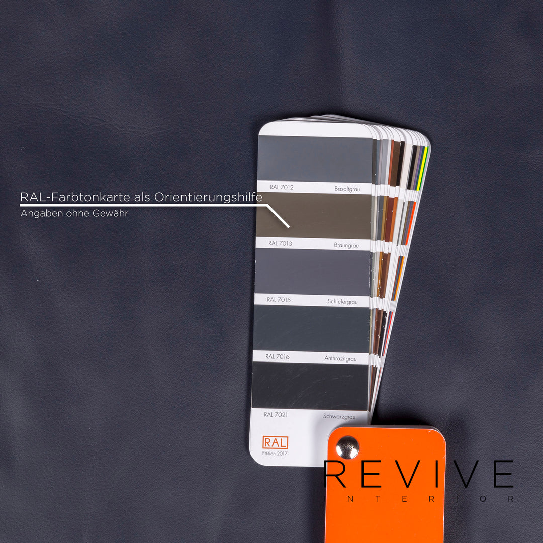 Rolf Benz 6500 designer leather sofa blue genuine leather three-seater couch #8154