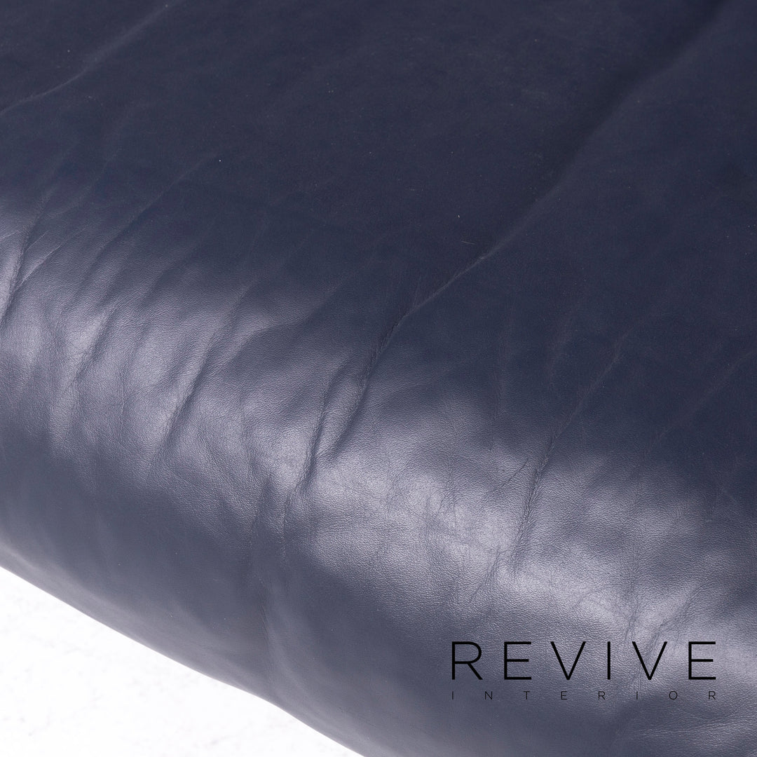 Rolf Benz 6500 designer leather sofa blue genuine leather three-seater couch #8154