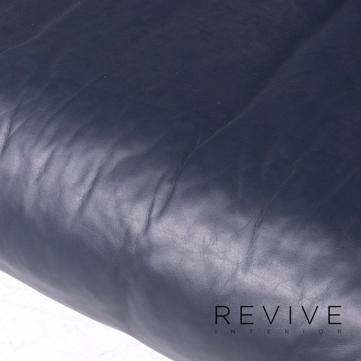 Rolf Benz 6500 designer leather sofa blue genuine leather three-seater couch #8154