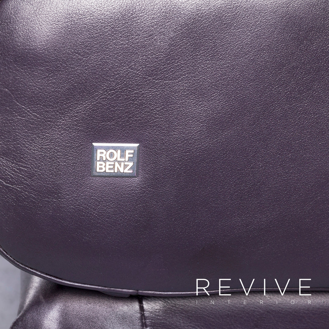 Rolf Benz 6500 leather sofa purple genuine leather two-seater couch #6945