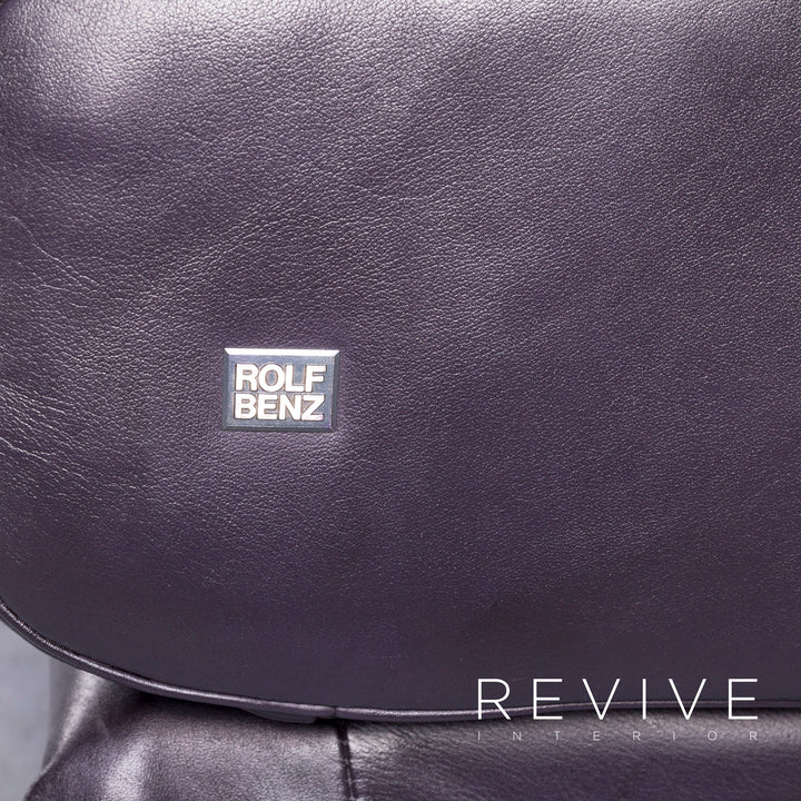 Rolf Benz 6500 leather sofa purple genuine leather two-seater couch #6945
