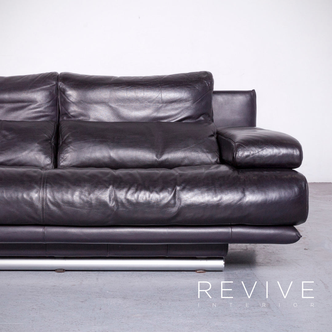 Rolf Benz 6500 leather sofa purple genuine leather two-seater couch #6945