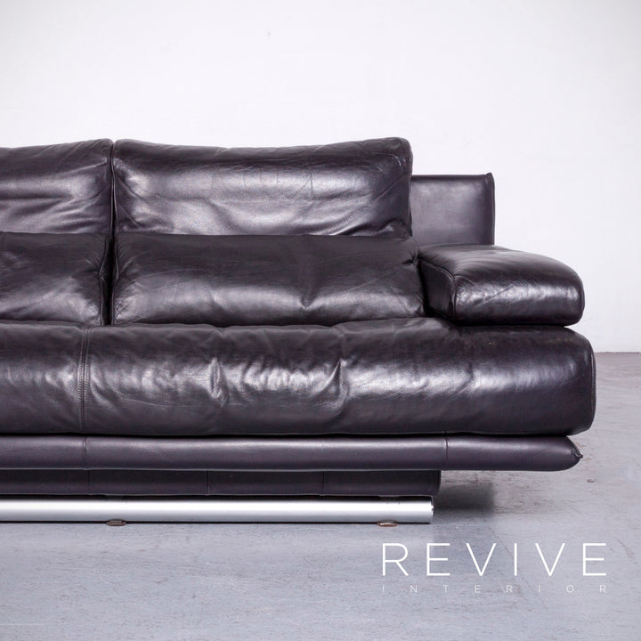 Rolf Benz 6500 leather sofa purple genuine leather two-seater couch #6945
