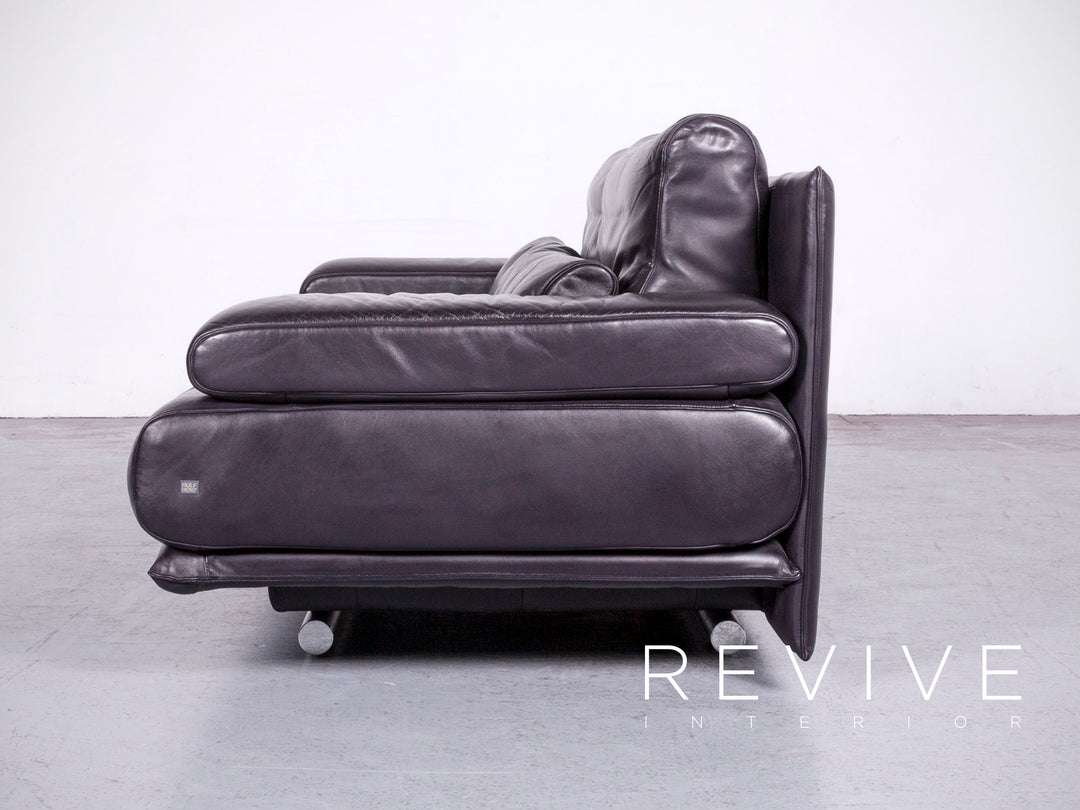 Rolf Benz 6500 leather sofa purple genuine leather two-seater couch #6945