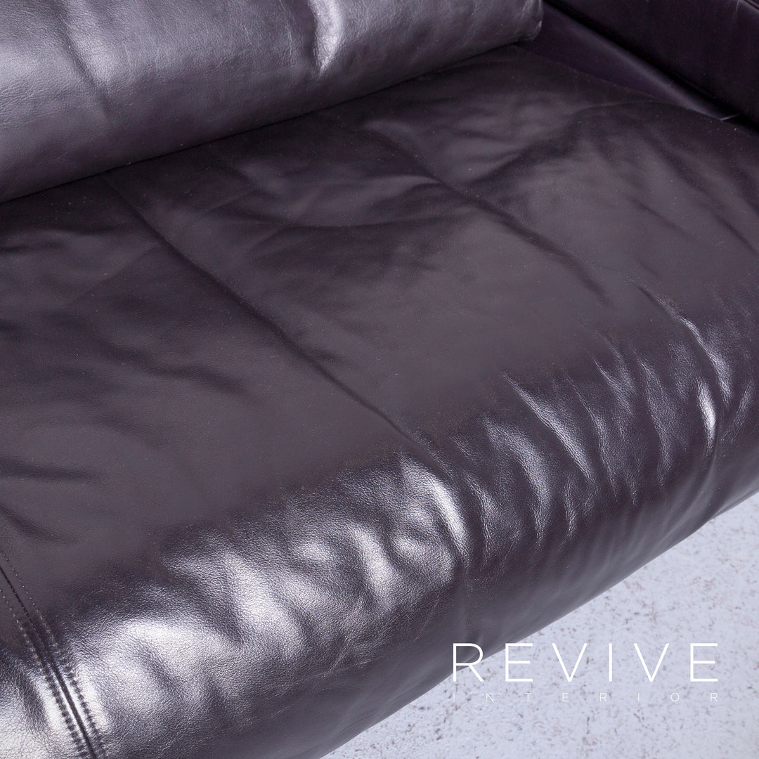 Rolf Benz 6500 leather sofa purple genuine leather two-seater couch #6945