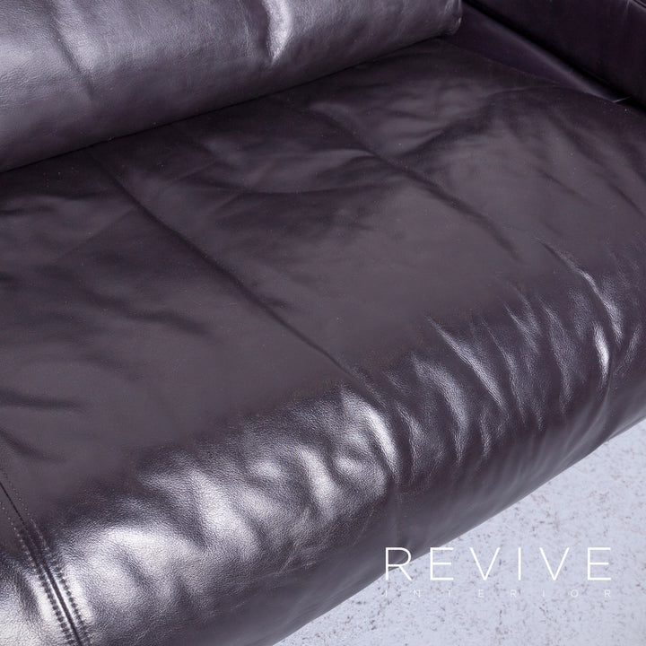 Rolf Benz 6500 leather sofa purple genuine leather two-seater couch #6945