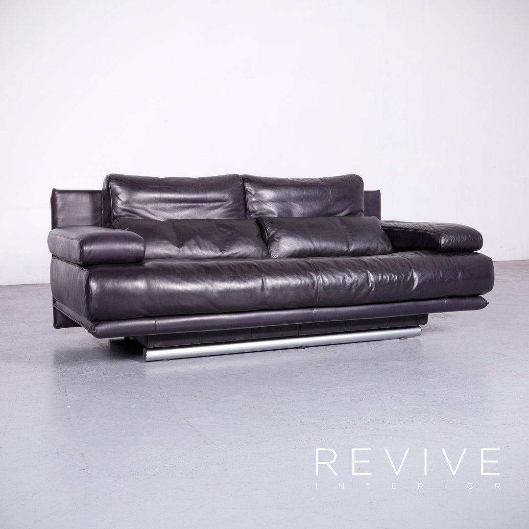 Rolf Benz 6500 leather sofa purple genuine leather two-seater couch #6945