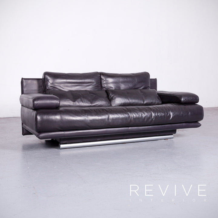 Rolf Benz 6500 leather sofa purple genuine leather two-seater couch #6945
