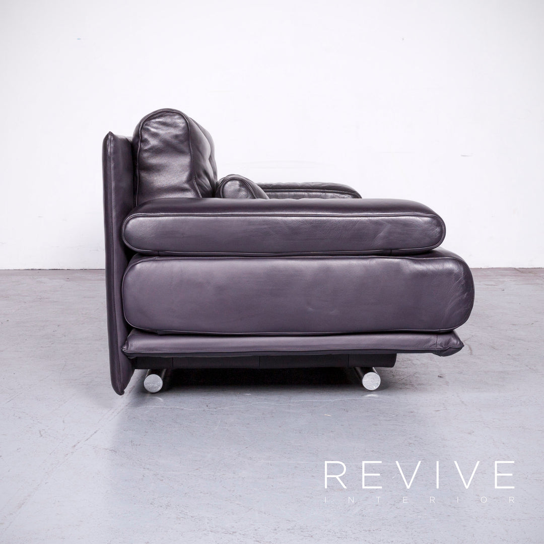 Rolf Benz 6500 leather sofa purple genuine leather two-seater couch #6945
