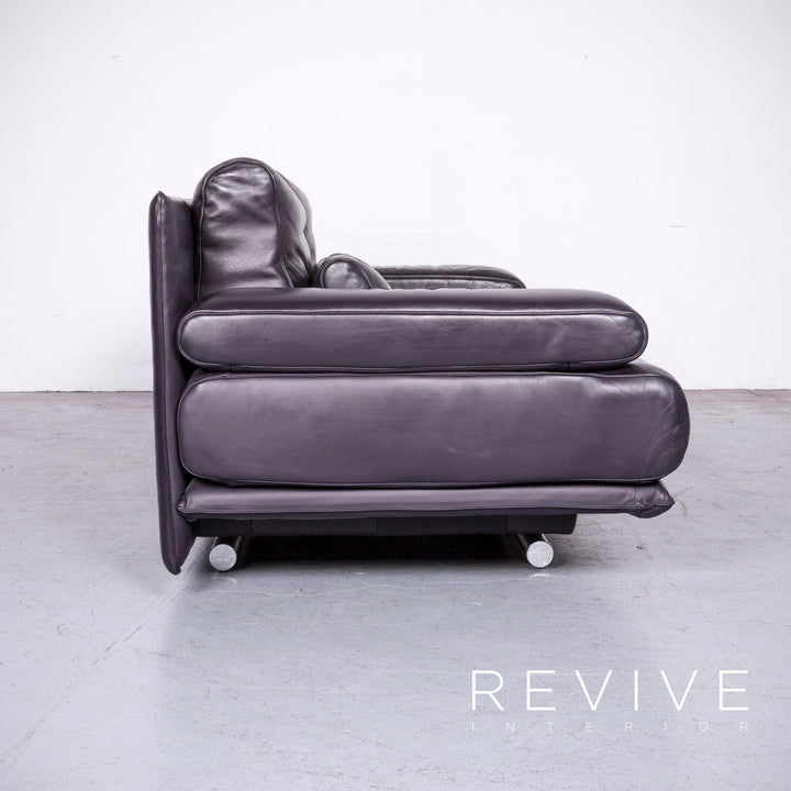Rolf Benz 6500 leather sofa purple genuine leather two-seater couch #6945