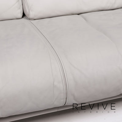 Rolf Benz 6500 Leder Sofa Grau Zweisitzer Couch #11717