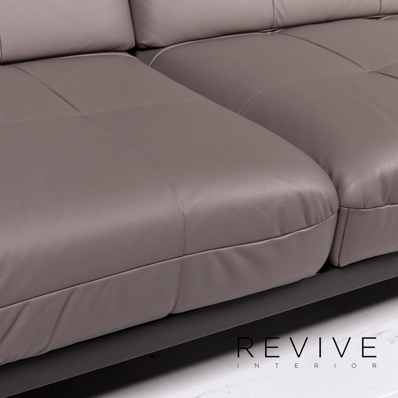 Rolf Benz AGIO Leder Sofa Grau Zweisitzer Funktion Relaxfunktion Couch 