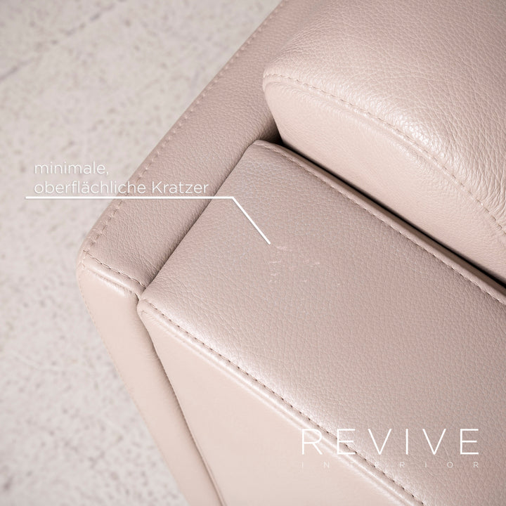 Rolf Benz designer leather armchair beige genuine leather #8127