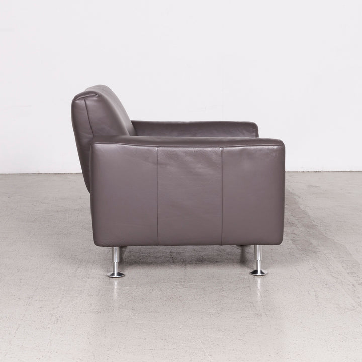 Rolf Benz Designer Leather Armchair Brown Genuine Leather #8024