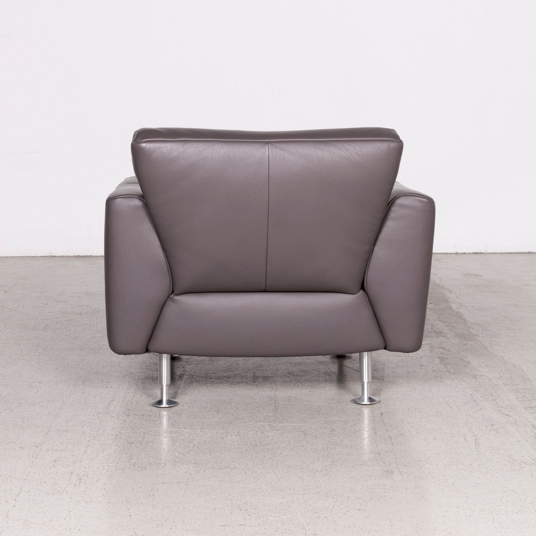 Rolf Benz Designer Leather Armchair Brown Genuine Leather #8024