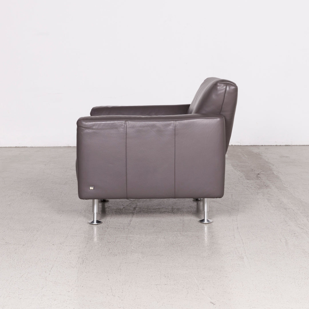 Rolf Benz Designer Leather Armchair Brown Genuine Leather #8024