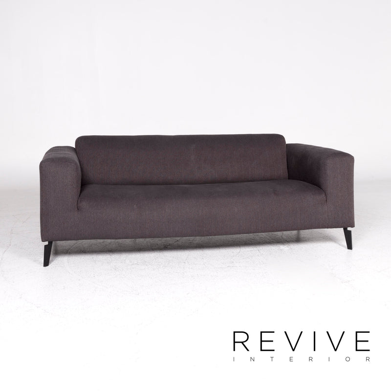 Rolf Benz Stoff Sofa Anthrazit Dreisitzer Couch 