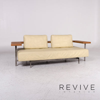 Rolf Benz Dono Leder Sofa Beige Creme Zweisitzer Couch #8903