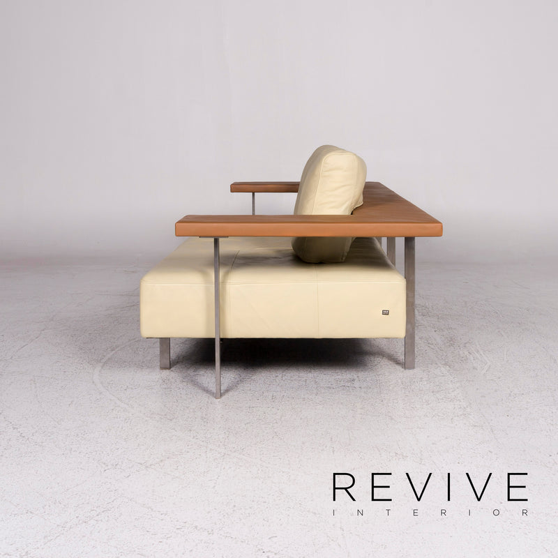 Rolf Benz Dono Leder Sofa Beige Creme Zweisitzer Couch 