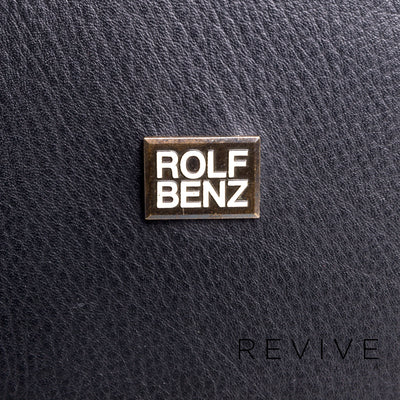 Rolf Benz Dono Leder Sofa Schwarz Dreisitzer Couch #9030