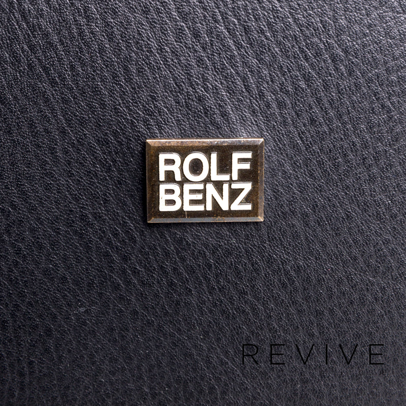 Rolf Benz Dono Leder Sofa Schwarz Dreisitzer Couch 