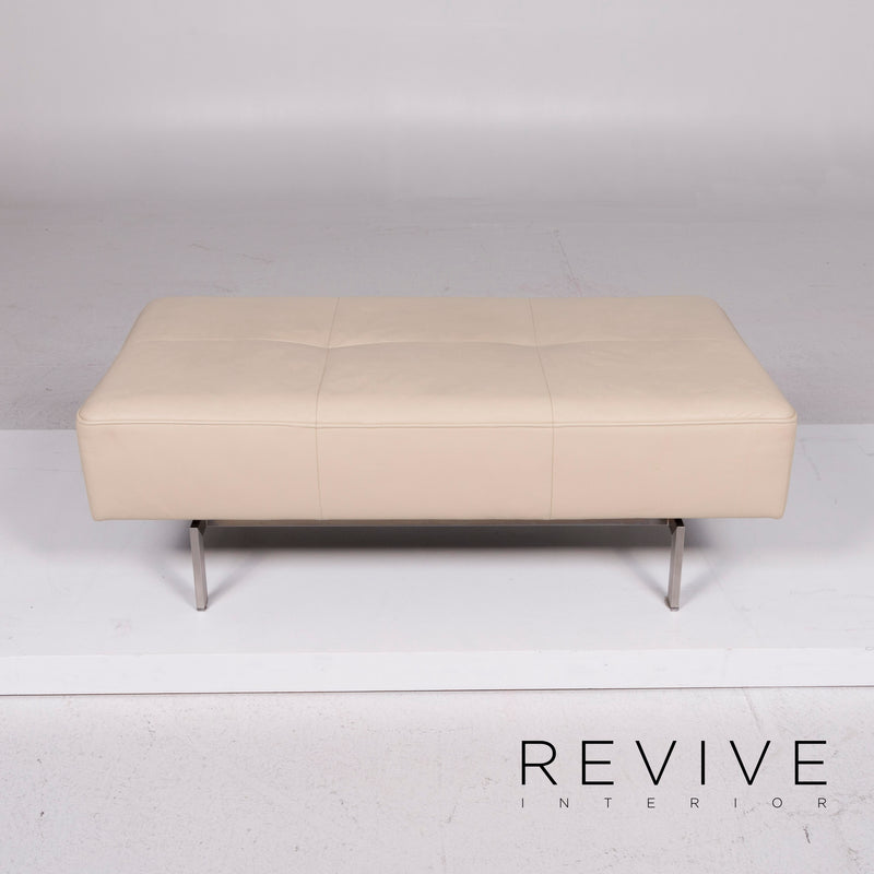 Rolf Benz Dono Leder Hocker Beige 