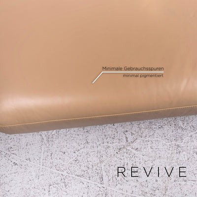 Rolf Benz Ego Leder Sofa Beige Dreisitzer Couch #9715