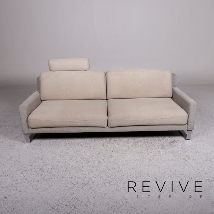 Rolf Benz Ego Stoff Sofa Grau Dreisitzer Couch #9826