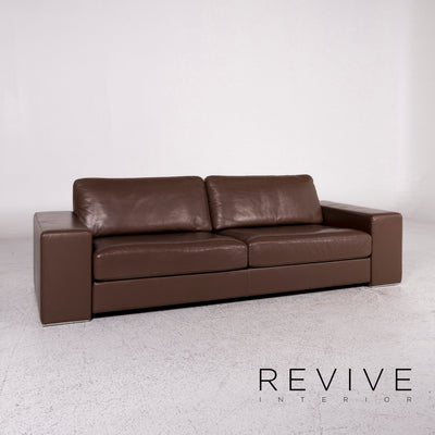 Rolf Benz Ego Leder Sofa Braun Dreisitzer Couch #10173