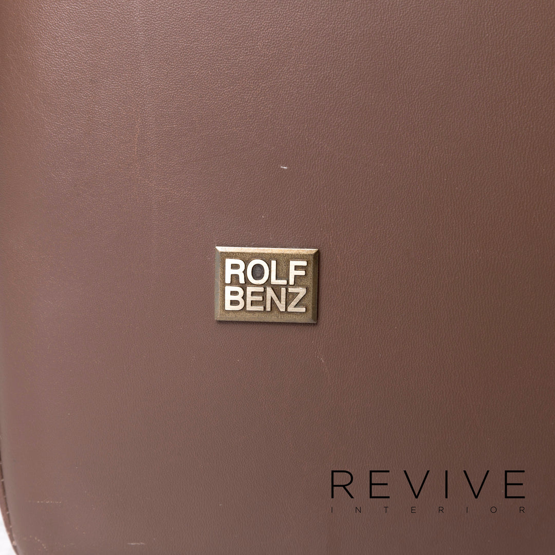 Rolf Benz Ego leather sofa brown three-seater couch #10173