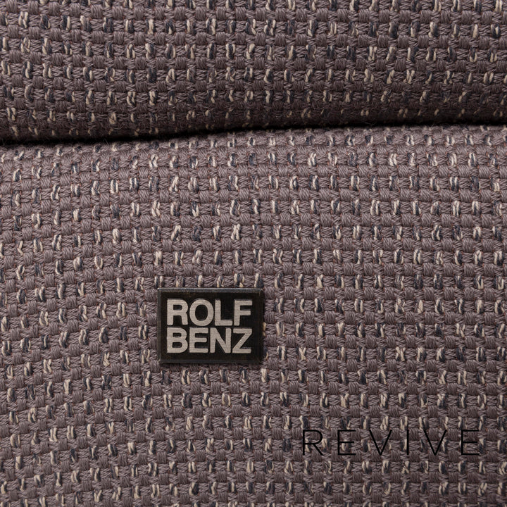 Rolf Benz Ego Stoff Ecksofa Grau Beigegrau Taupe Sofa Couch inkl. Glastisch #11149