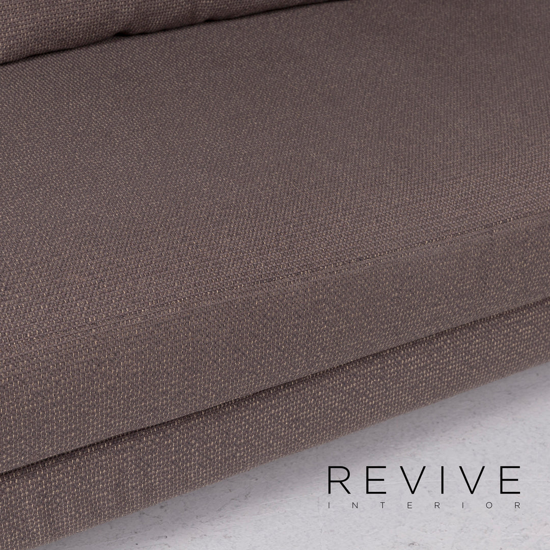 Rolf Benz Ego Stoff Ecksofa Grau Beigegrau Taupe Sofa Couch inkl. Glastisch #11149