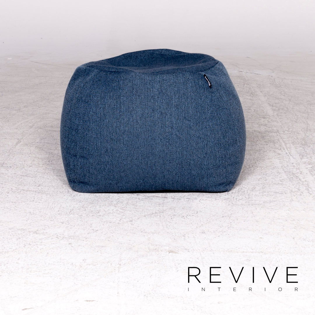 Rolf Benz Freistil 173 Designer Hocker Garnitur Stoff Blau Grau Türkis Pouf #8889