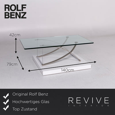 Rolf Benz Glas Couchtisch Silber Tisch #11039