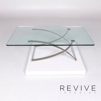 Rolf Benz Glas Couchtisch Silber Tisch #11039