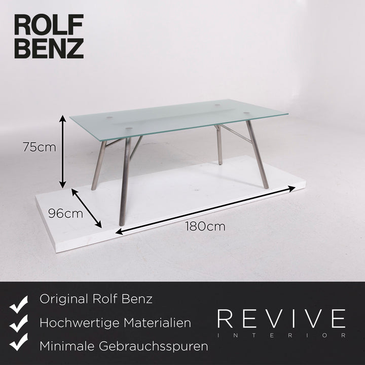 Rolf Benz Glas Esstisch Silber Tisch #11688