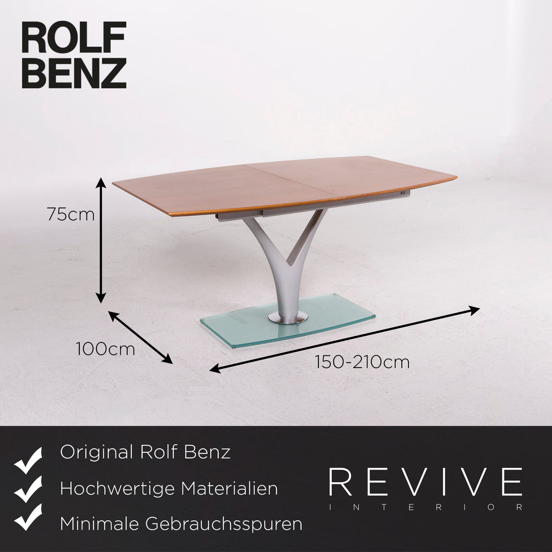 Rolf Benz Holz Glas Esstisch Funktion Ausziehbar Tisch #11771