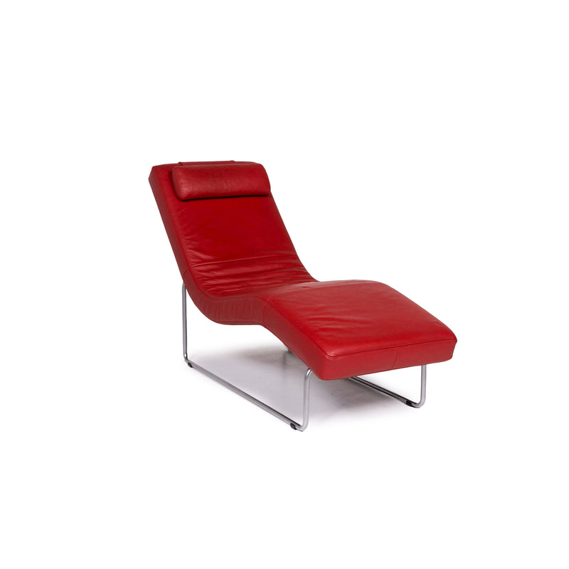 Rolf Benz Leder Liege Rot Relaxfunktion Funktion 