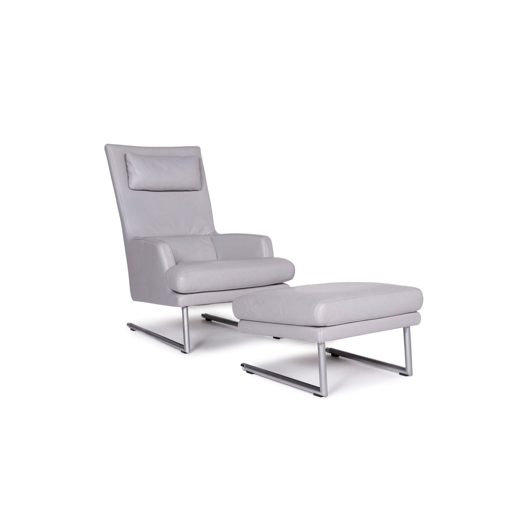 Rolf Benz Sessel Grau Leder