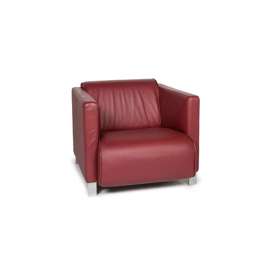 Rolf Benz Leder Sessel Rot #11883