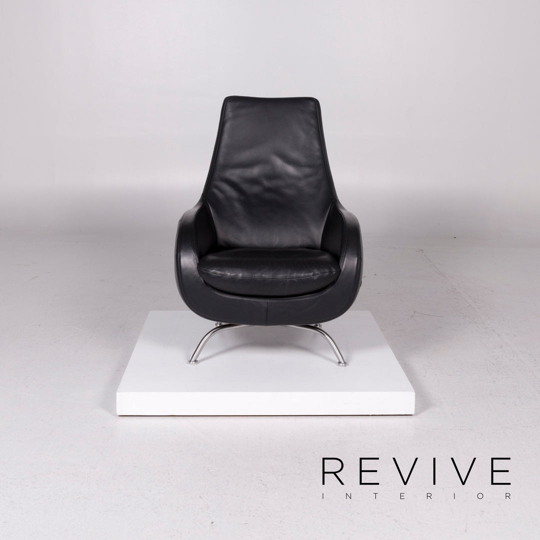 Rolf Benz Leather Armchair Black #11663