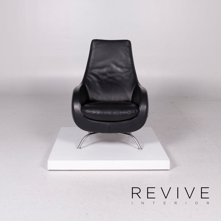 Rolf Benz Leather Armchair Black #11663